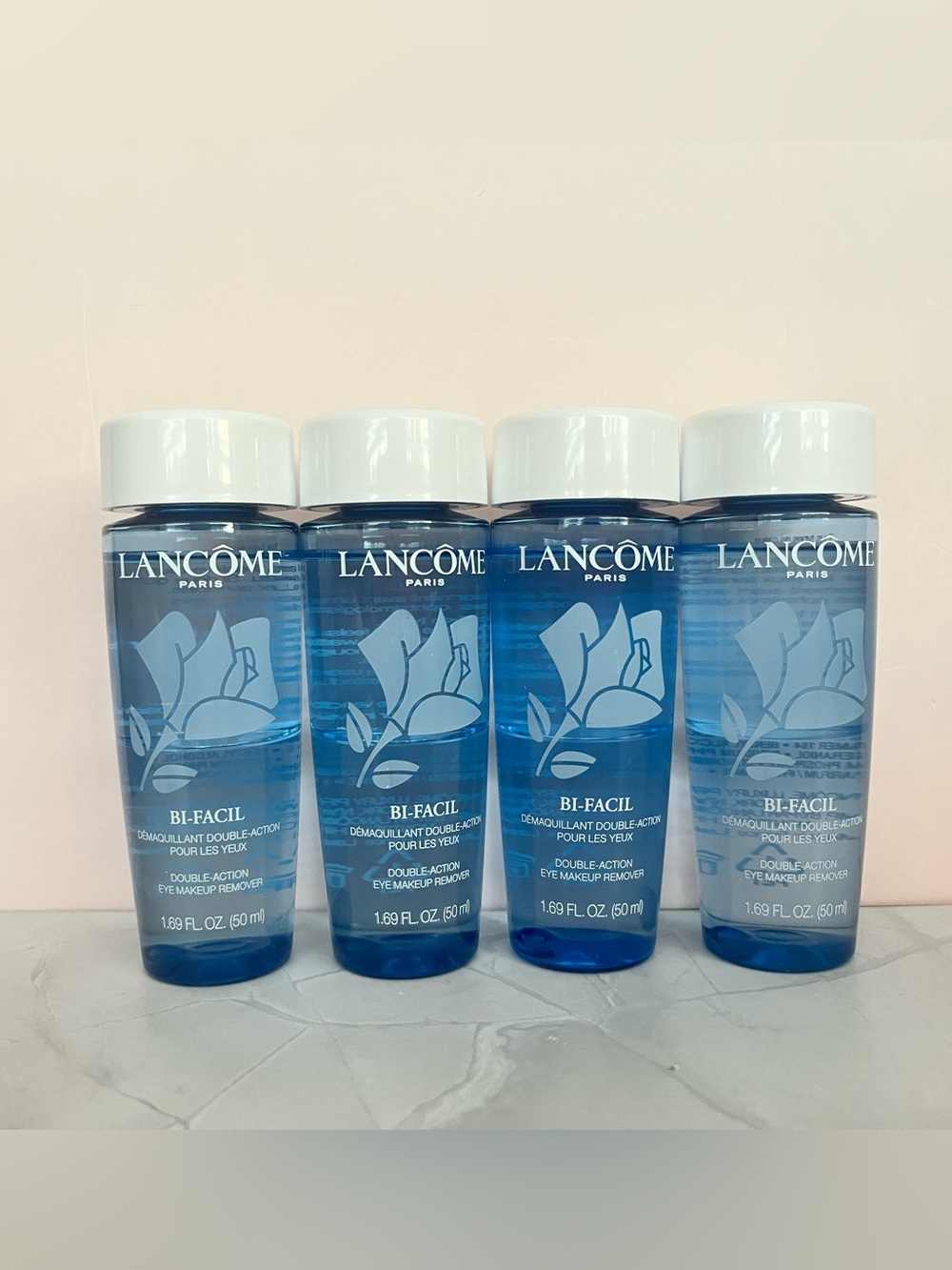 4 PCS Lancôme Bi-Facil Double-Action Eye Makeup Remover 50ml*4=200 mL